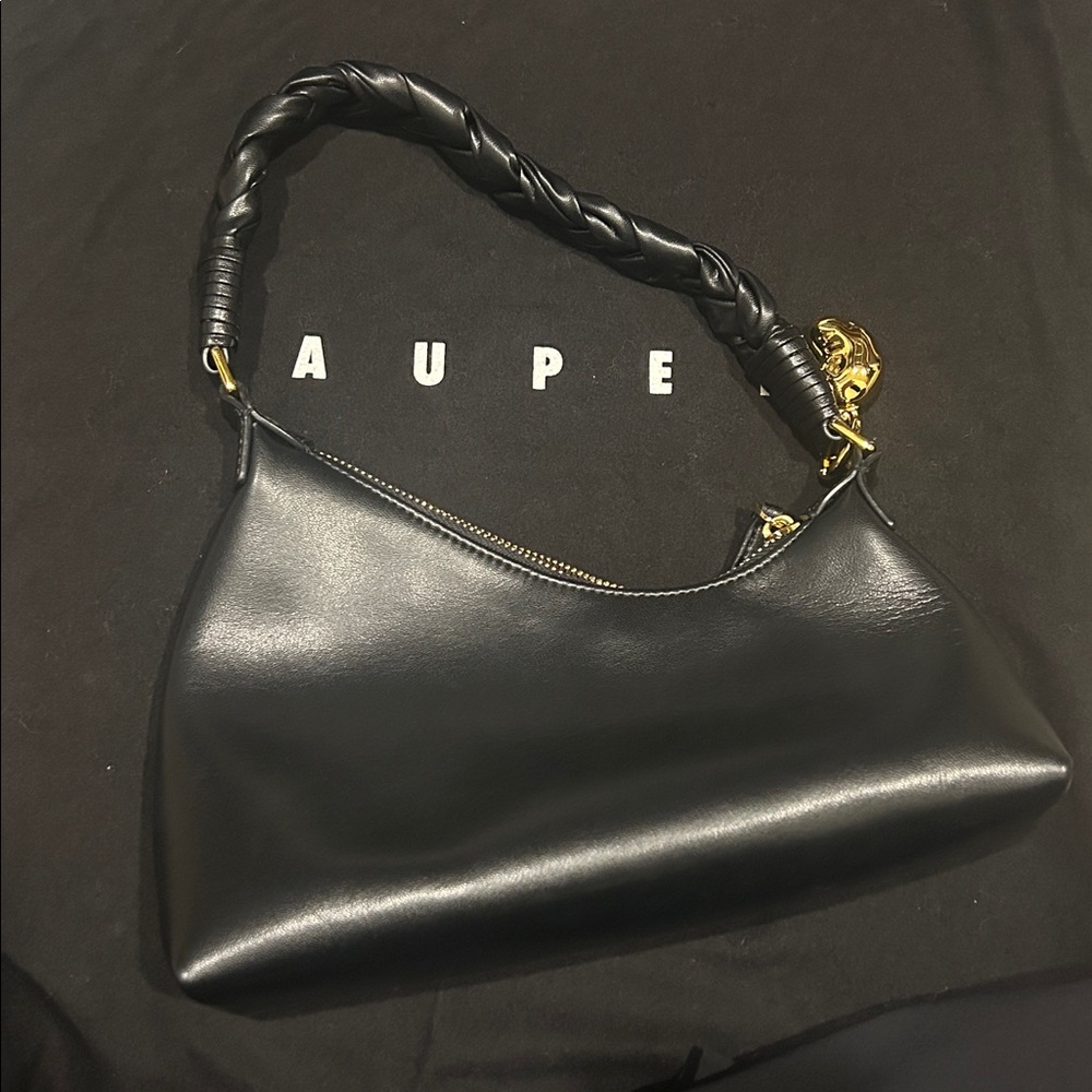 NIRVANA AUPEN: Opulent Calfskin Leather & Gold-Tone Bag
